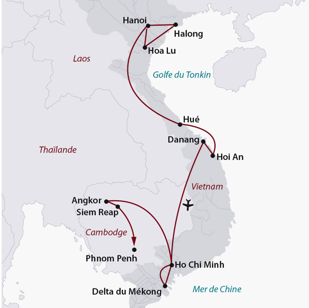 Voyage organisé - Circuit organisé en groupe - Promotions - Cambodge -Vietnam - Offre Spéciale Vietnam + extension Angkor